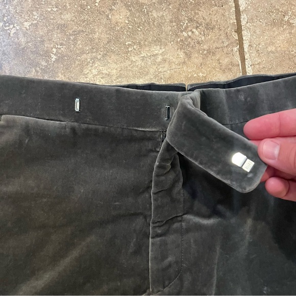 Ralph Lauren Purple Label Mens Grey Velvet Pants- Adjustable- Sz 32x39- NWT - Picture 6 of 16